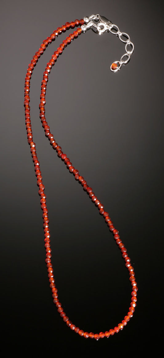 Carnelian Micro-Bead Necklace
