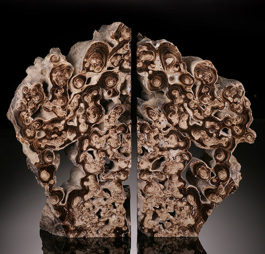 Large Chocolate Calcite Bookends