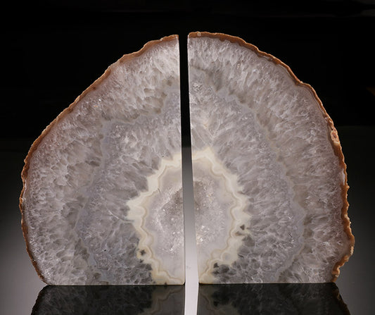 8" Agate Bookends