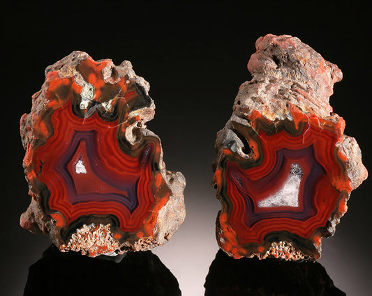 Condor Agate Geode Pair