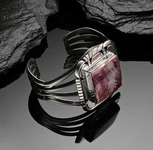 Navajo Spiny Oyster Cuff Bracelet by Charles Johnson