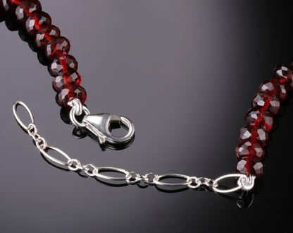 5mm Garnet Necklace