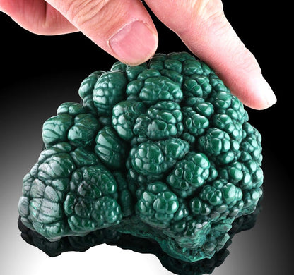 4" Malachite Brain