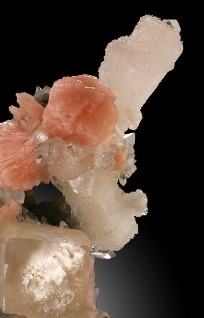 Apophyllite / Stilbite / Calcite (with stand)