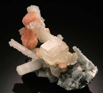 Apophyllite / Stilbite / Calcite (with stand)