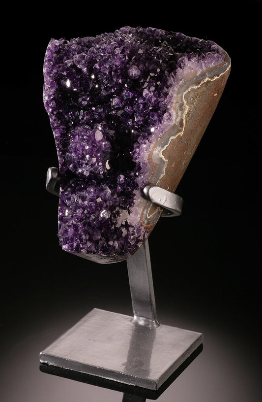 Dynamic Amethyst Cluster on Stand