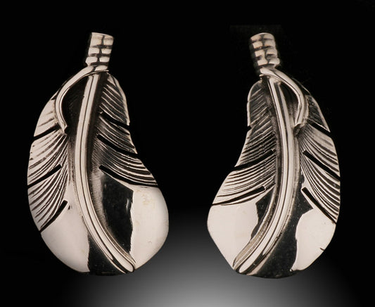 Lena Platero Feather Studs, Navajo