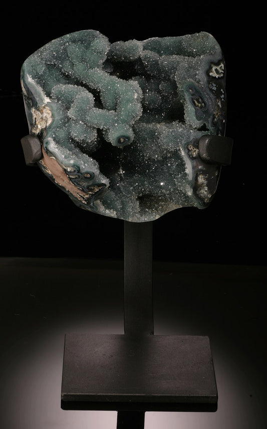 Green Amethyst Geode on Stand