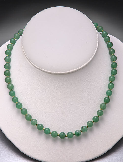 Aventurine Bead Necklace-8mm