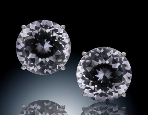 6mm White Topaz Stud Earrings