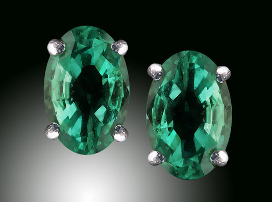 6x4 Emerald Stud Earrings